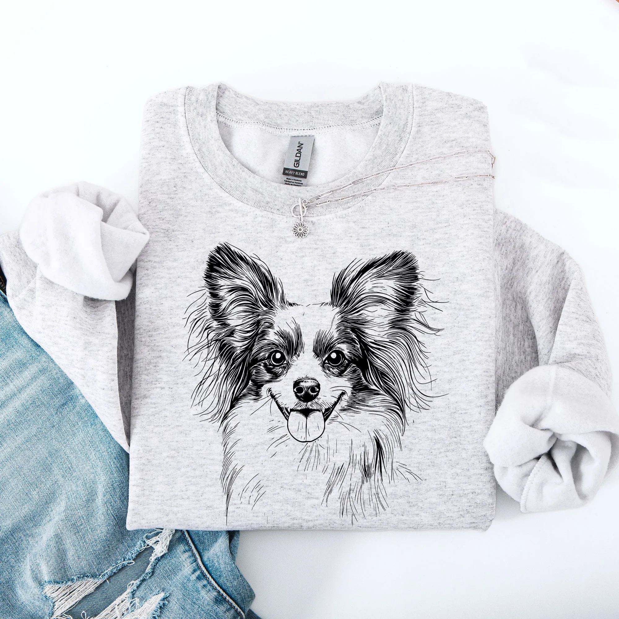 Papillon, Pet, Dog Breed Sweatshirt sold by Refinery Number One product image thumbnail 4