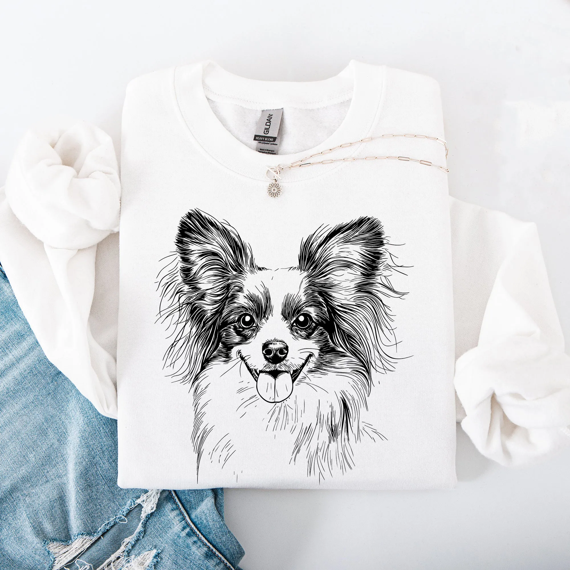 Papillon, Pet, Dog Breed Sweatshirt sold by Refinery Number One product image thumbnail 2