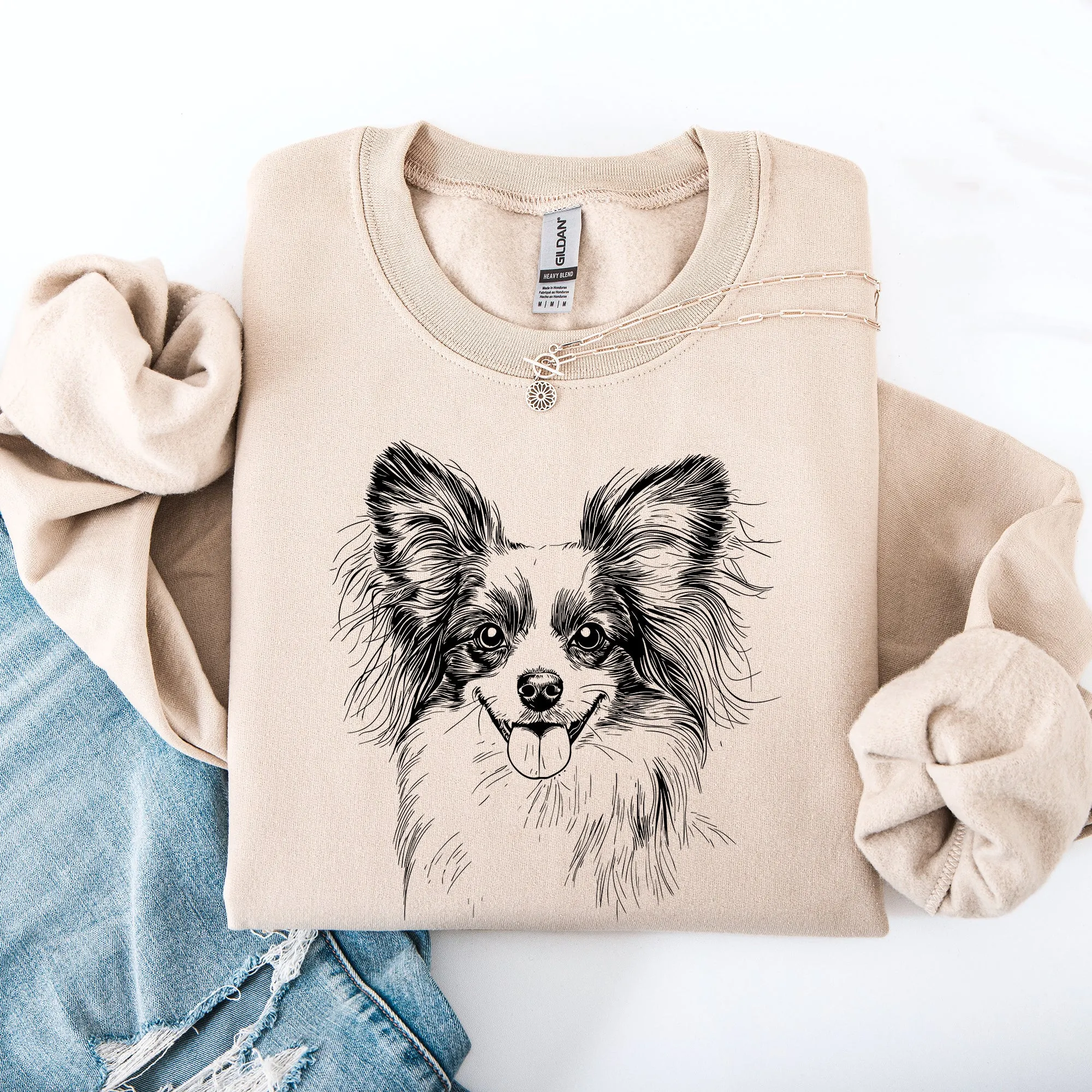 Papillon, Pet, Dog Breed Sweatshirt sold by Refinery Number One