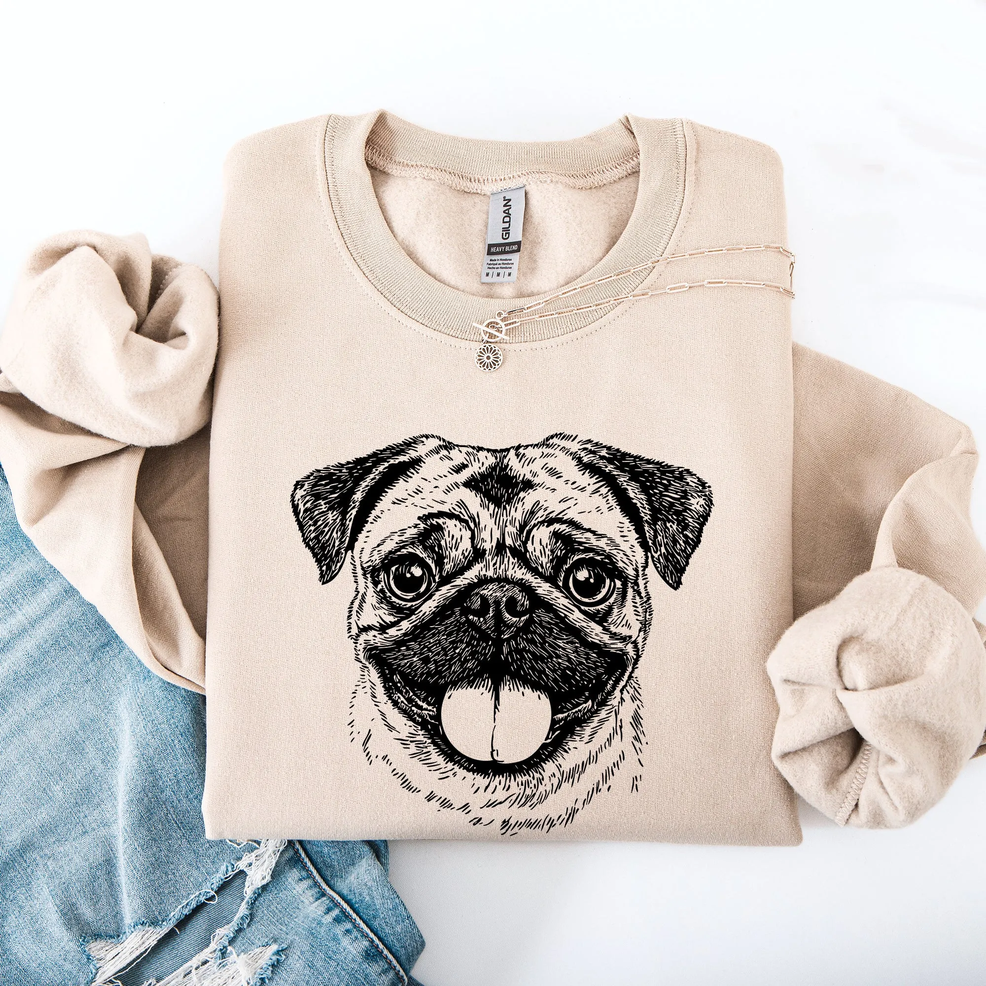 Pug, Pet, Dog Breed Sweatshirt sold by Refinery Number One product image thumbnail 2