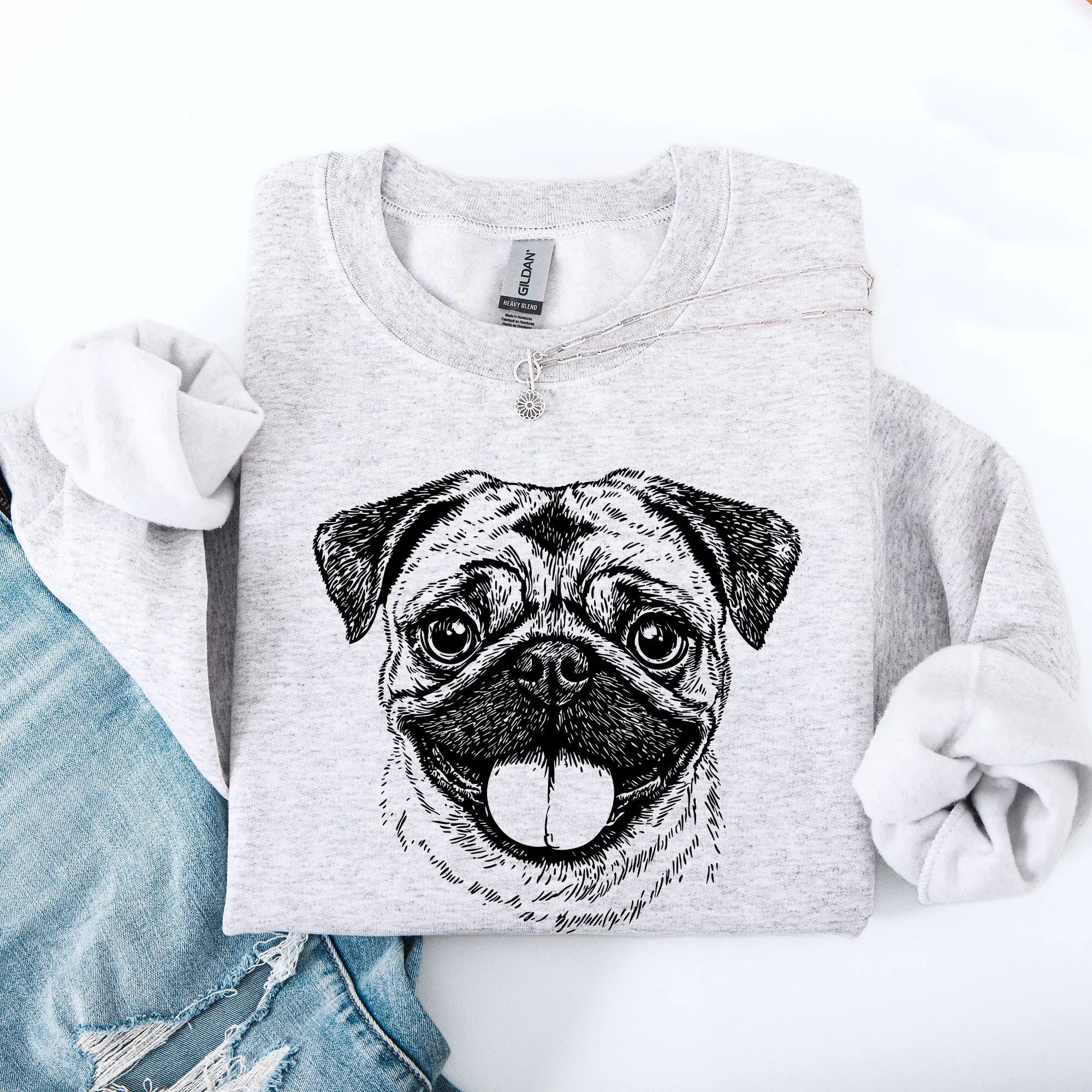 Pug, Pet, Dog Breed Sweatshirt sold by Refinery Number One product image thumbnail 4