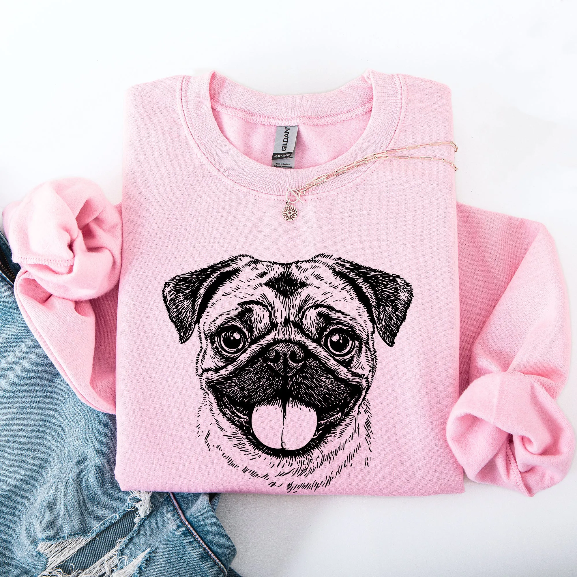 Pug, Pet, Dog Breed Sweatshirt sold by Refinery Number One product image thumbnail 3