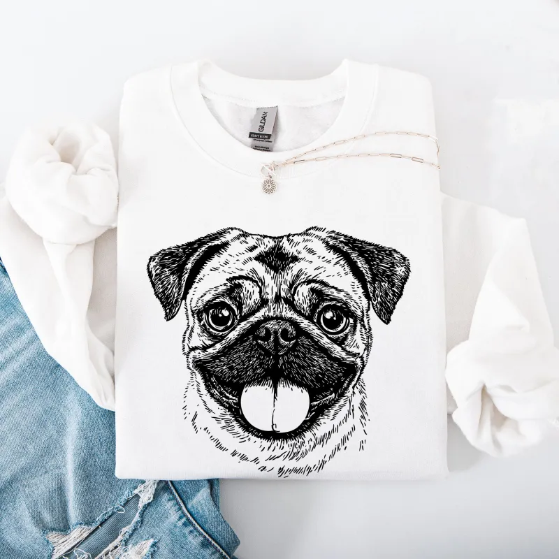 Pug, Pet, Dog Breed Sweatshirt sold by Refinery Number One