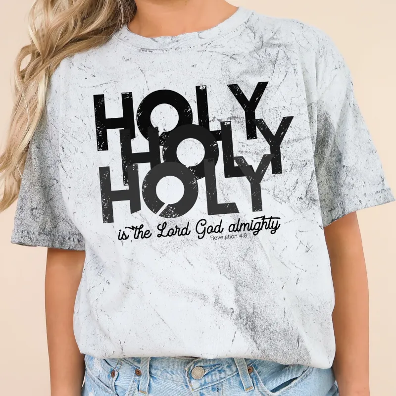 Holy, Lord God Almighty, Religious, Christian, Jesus, Faith, Gospel, Color Blast Tshirt Comfort Colors T-Shirt sold by Refinery Number One