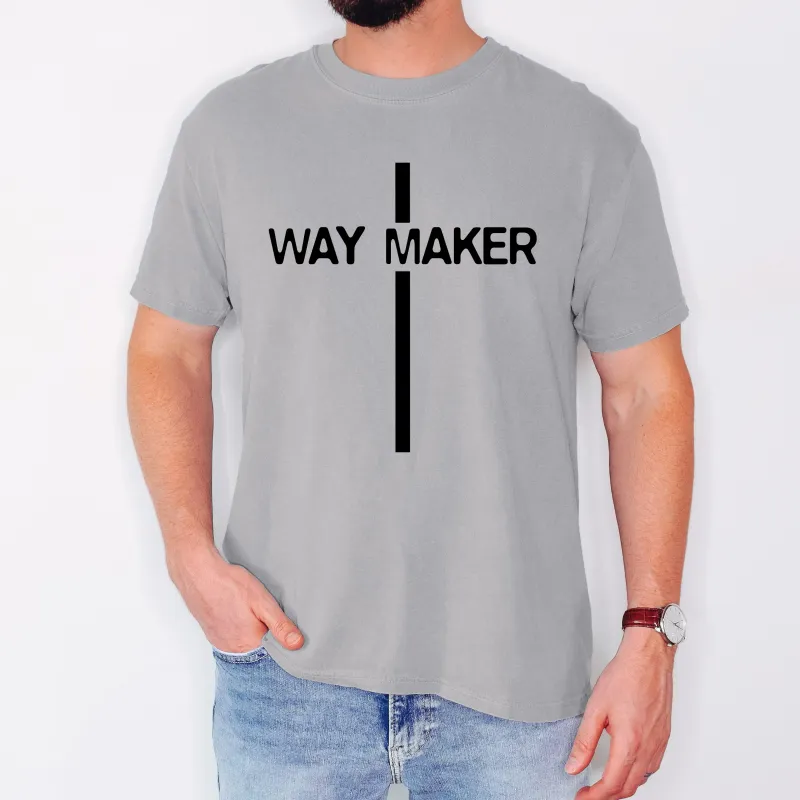 Way Maker, Faith, Cross, Christian, Jesus, Gospel, Religious Tshirt Comfort Colors T-Shirt made by Refinery Number One