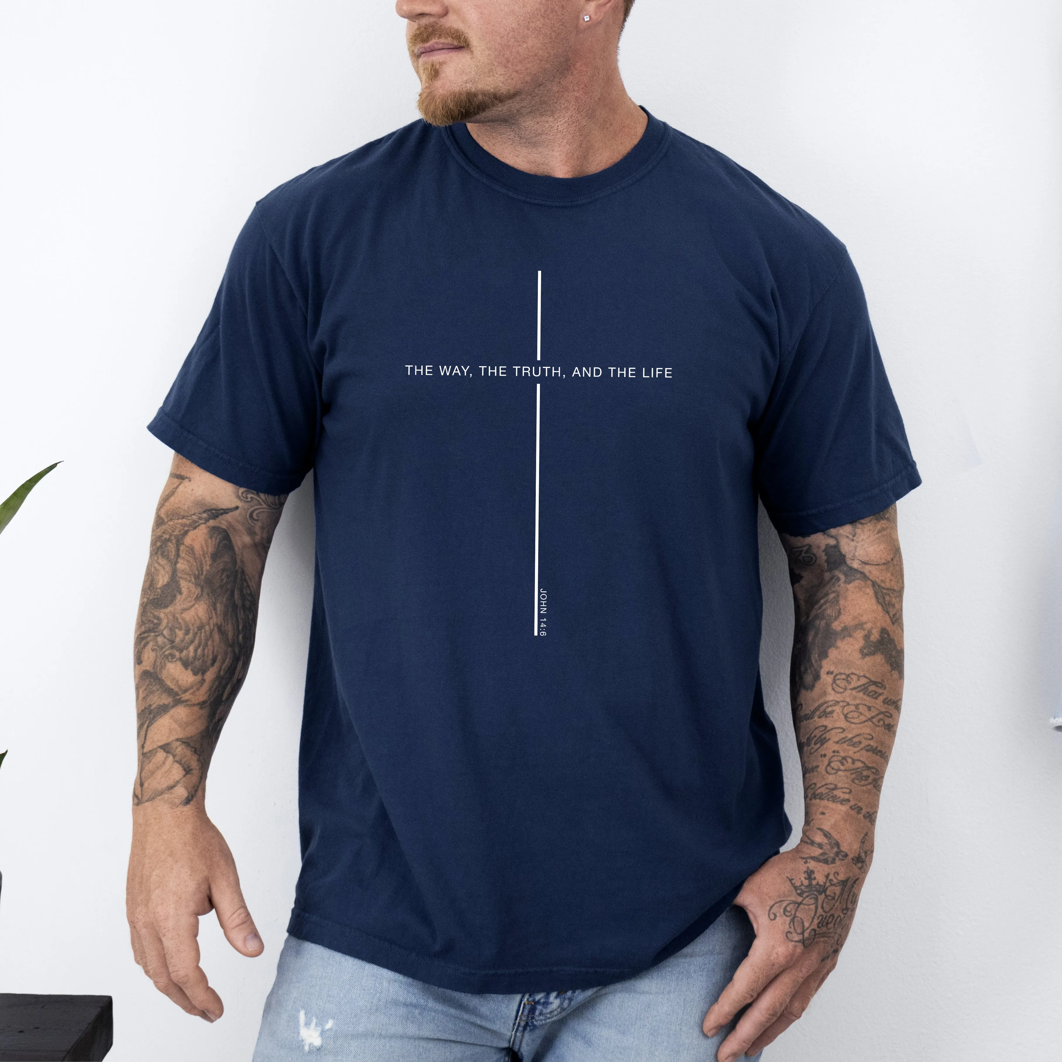 The Way The Truth The Life, John, Faith, Christian, Jesus, Gospel, Religious Tshirt Comfort Colors T-Shirt sold by Refinery Number One