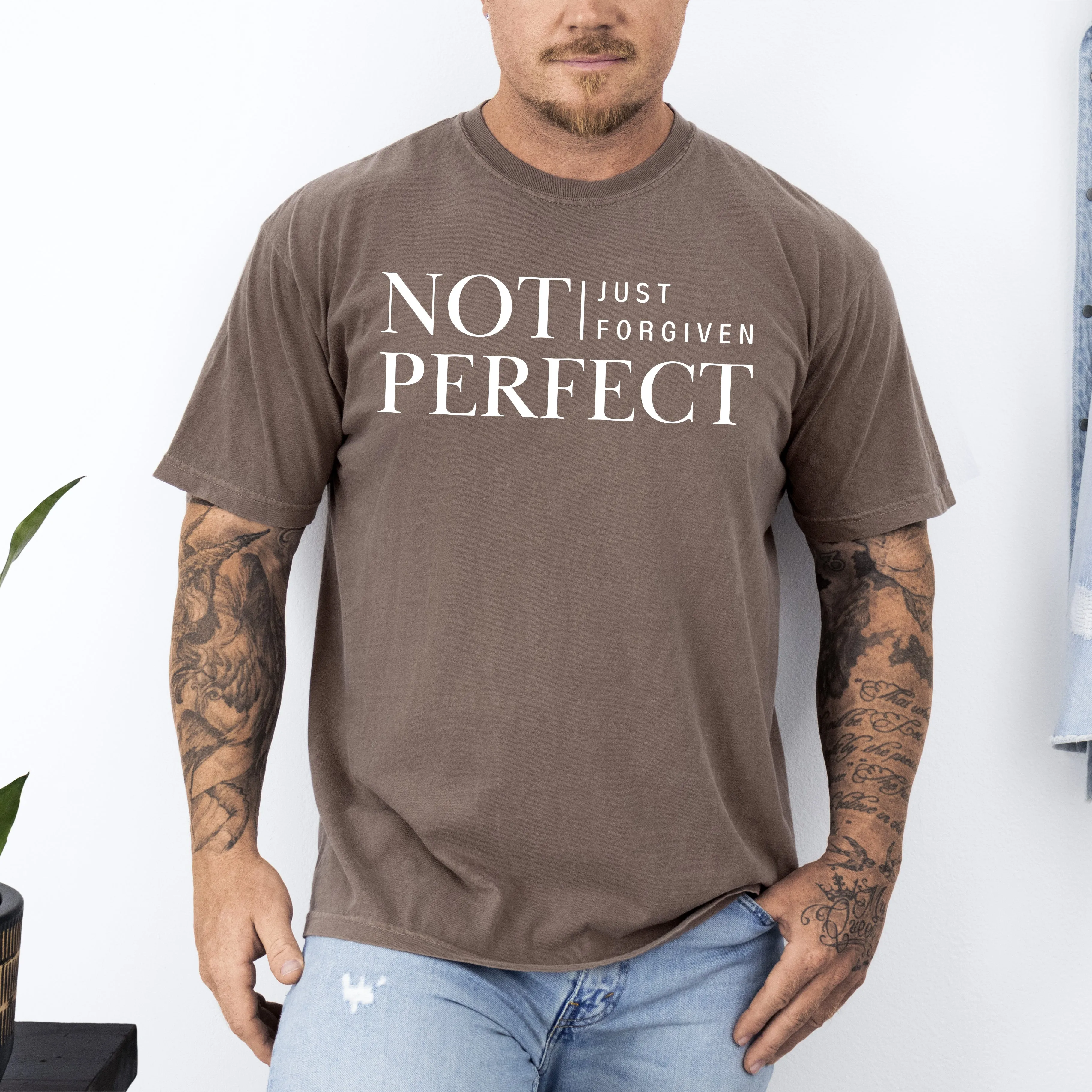 Not Perfect, Just Forgiven, Jesus, Christian, Religious, Gospel, Faith Tshirt Comfort Colors T-Shirt sold by Refinery Number One product image thumbnail 4