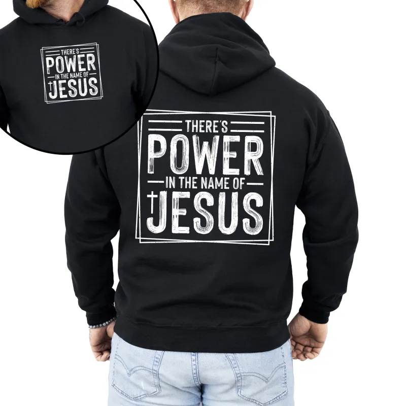 There's Power In The Name Of Jesus, Christian, Religious, Faith, Gospel Hoodie, Hooded Sweatshirt sold by Refinery Number One