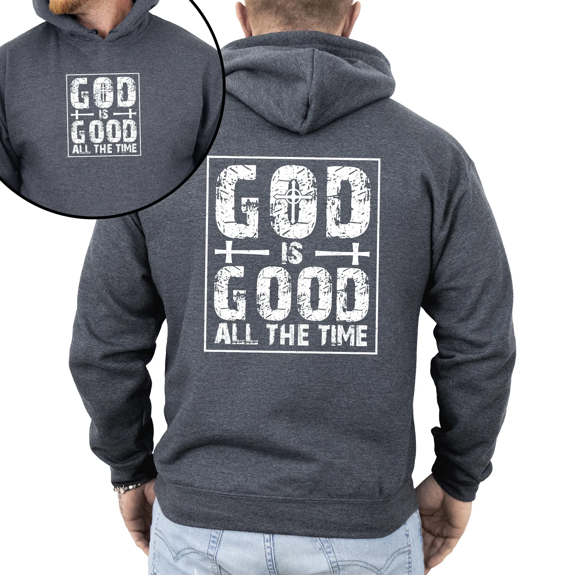 God Is Good All The Time, Faith, Jesus, Christian, Religious, Faith, Gospel Hoodie, Hooded Sweatshirt sold by Refinery Number One product image thumbnail 4