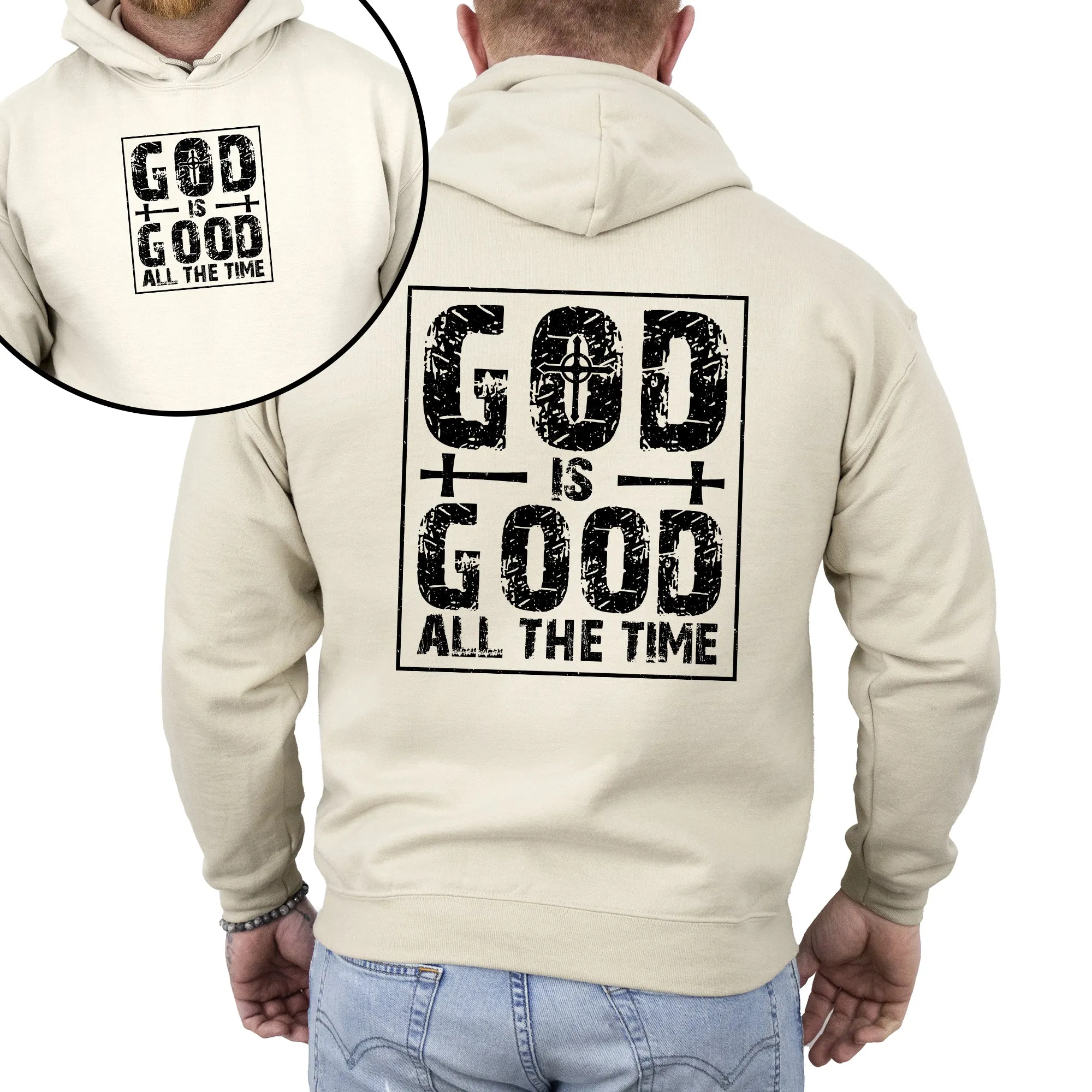 God Is Good All The Time, Faith, Jesus, Christian, Religious, Faith, Gospel Hoodie, Hooded Sweatshirt sold by Refinery Number One product image thumbnail 3