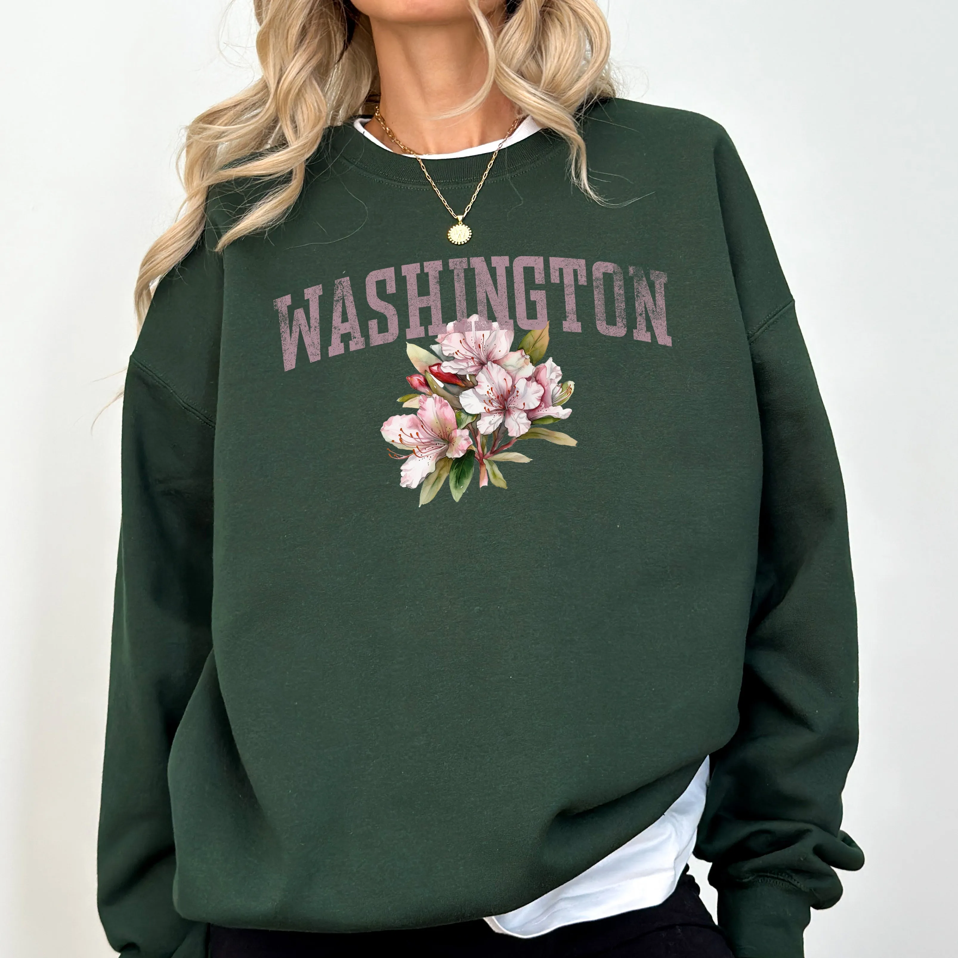 Washington State Flower Sweatshirt sold by Refinery Number One product image thumbnail 5