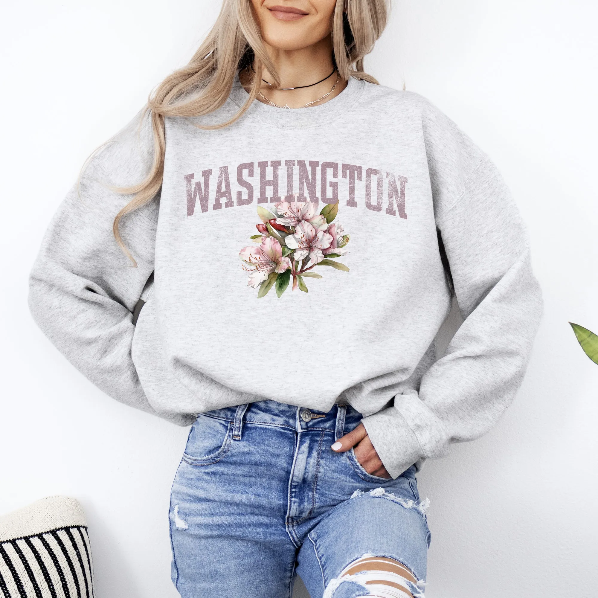 Washington State Flower Sweatshirt sold by Refinery Number One