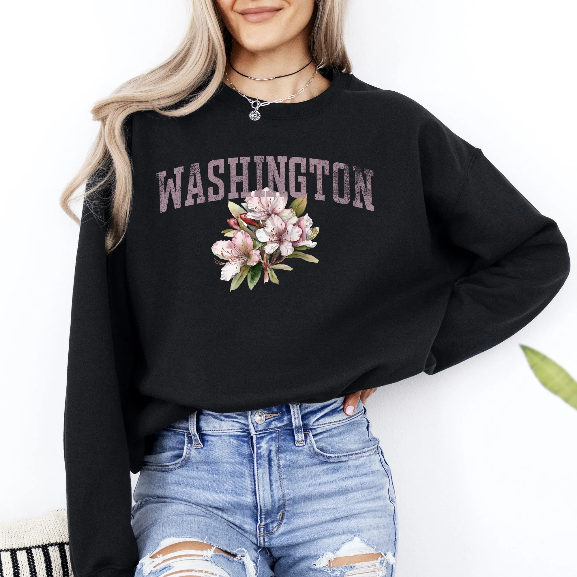 Washington State Flower Sweatshirt sold by Refinery Number One product image thumbnail 2
