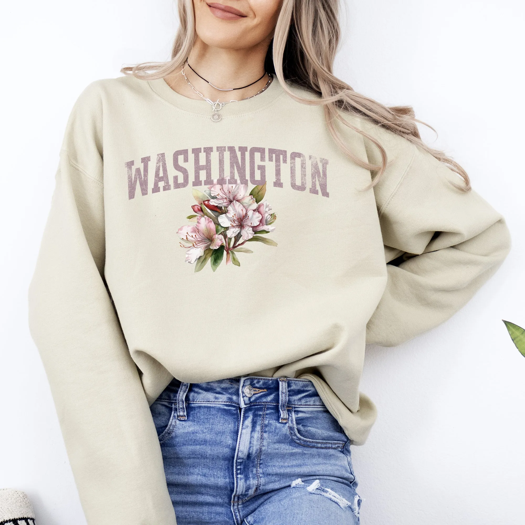 Washington State Flower Sweatshirt sold by Refinery Number One product image thumbnail 3