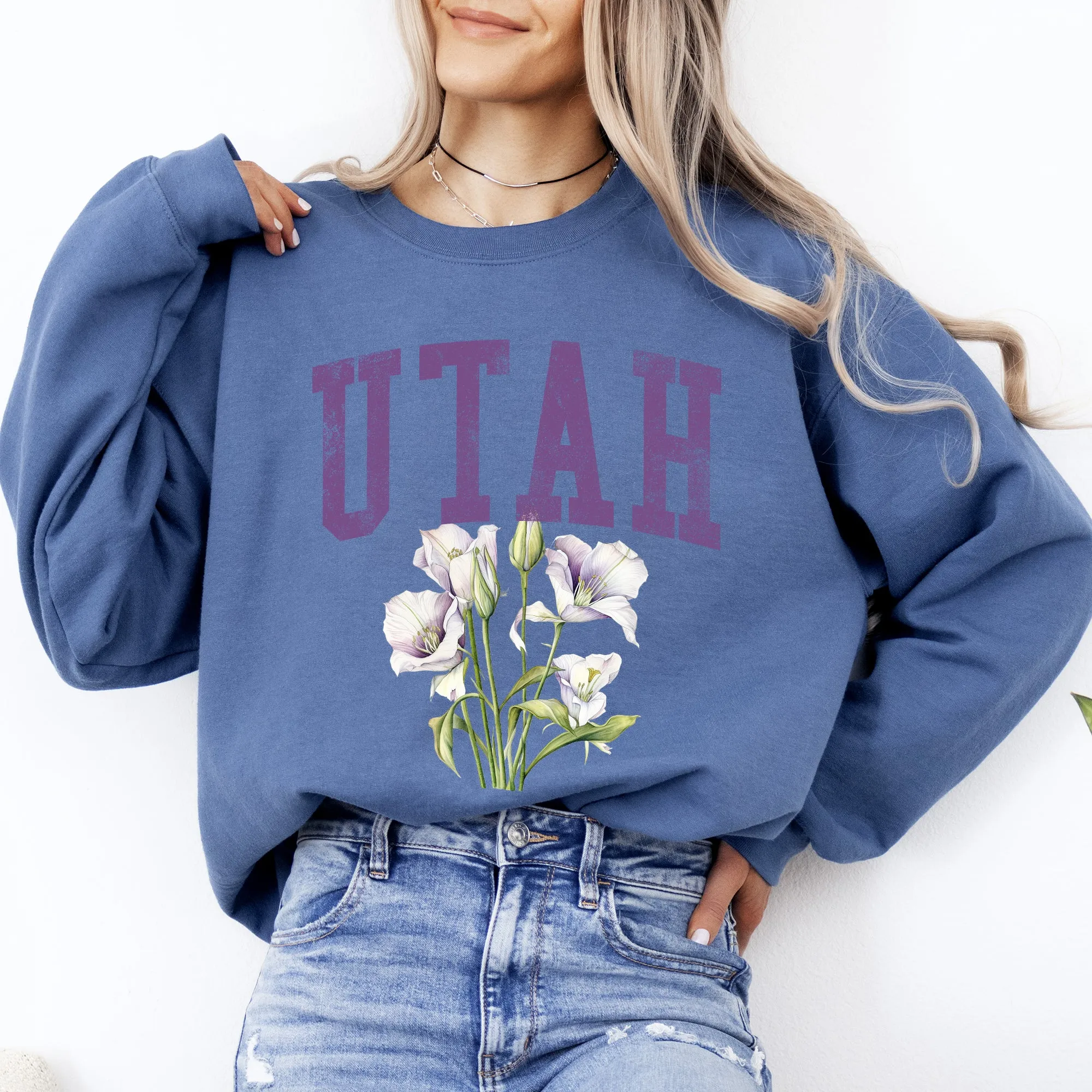 Utah State Flower Sweatshirt sold by Refinery Number One product image thumbnail 4
