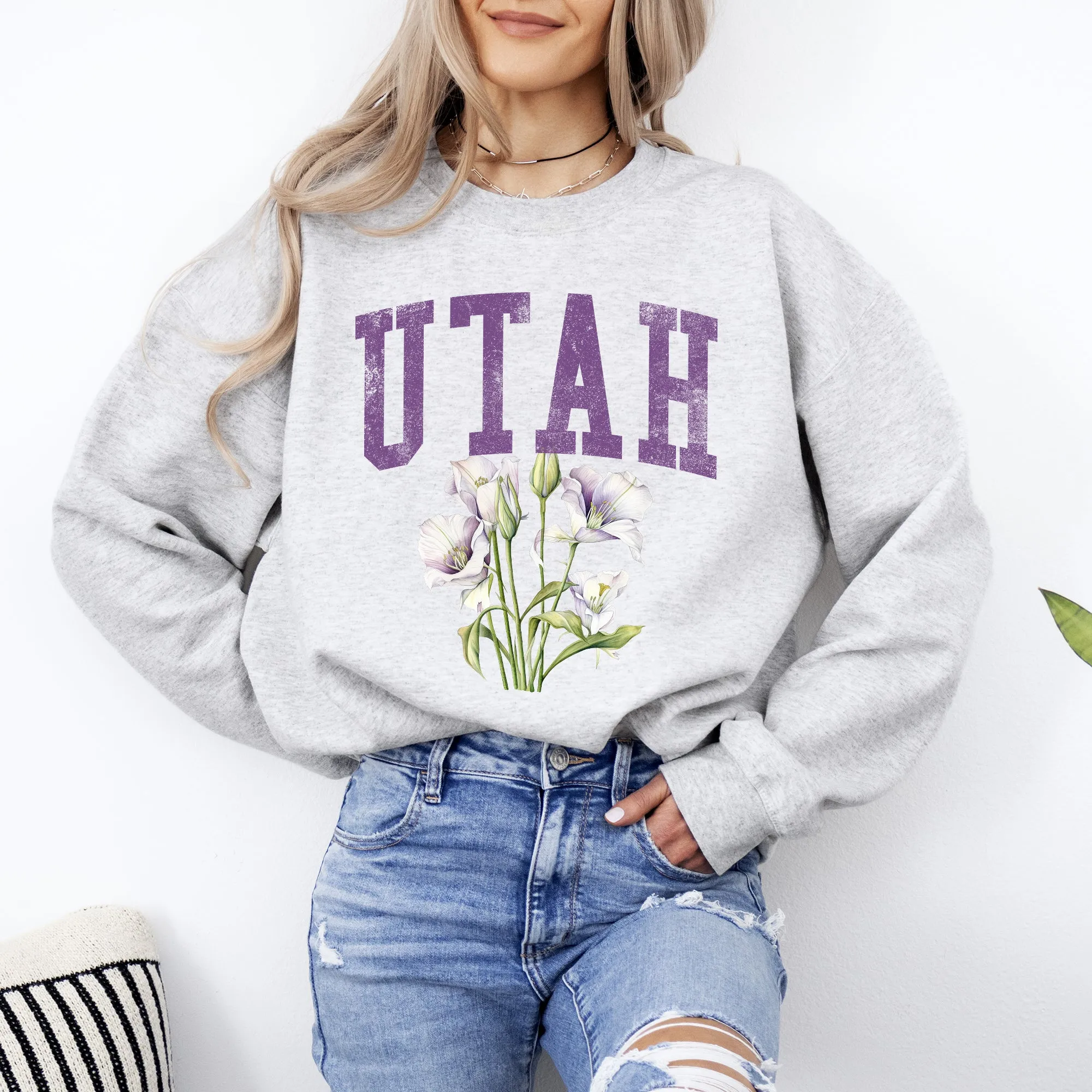 Utah State Flower Sweatshirt sold by Refinery Number One product image thumbnail 2