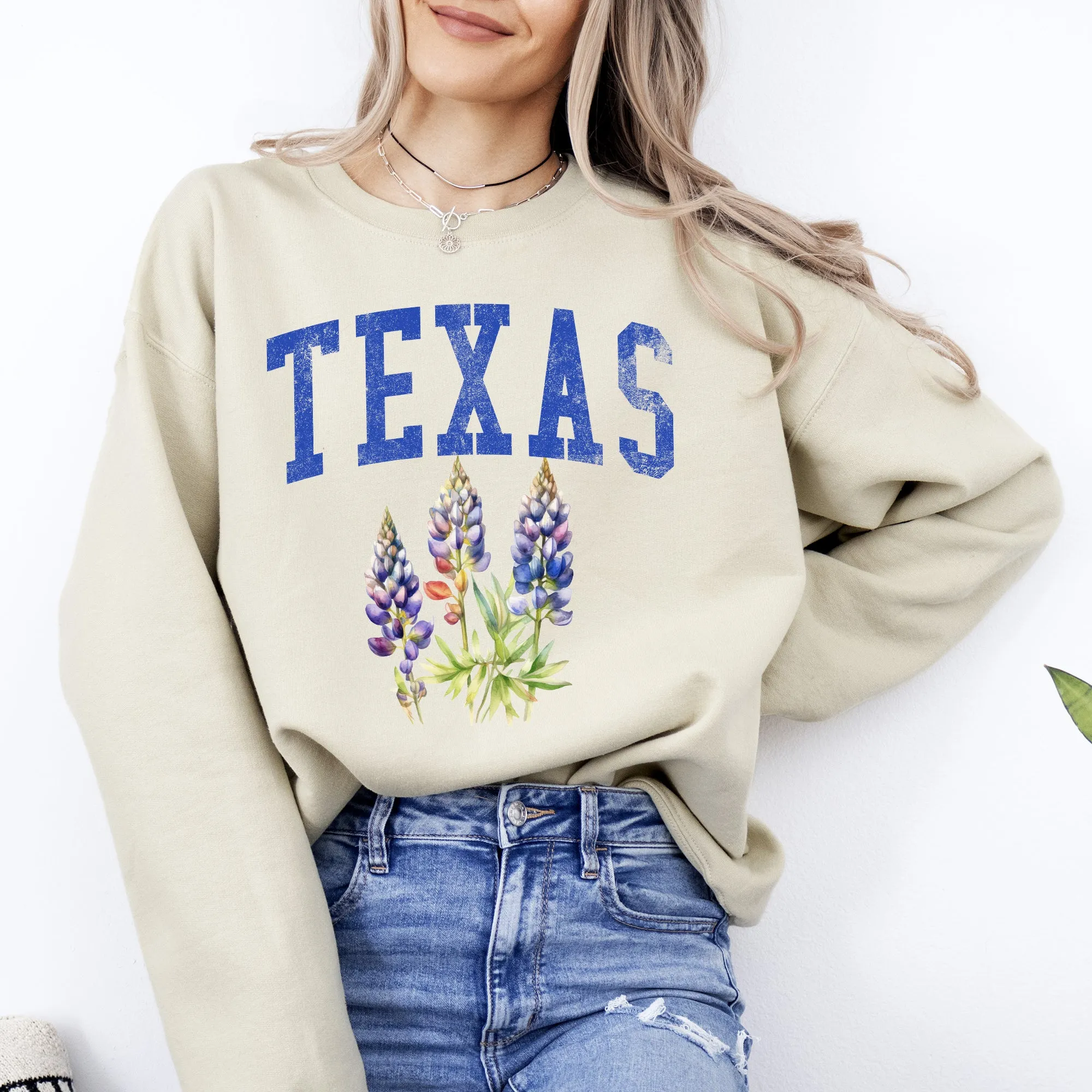 Texas State Flower Sweatshirt sold by Refinery Number One product image thumbnail 3