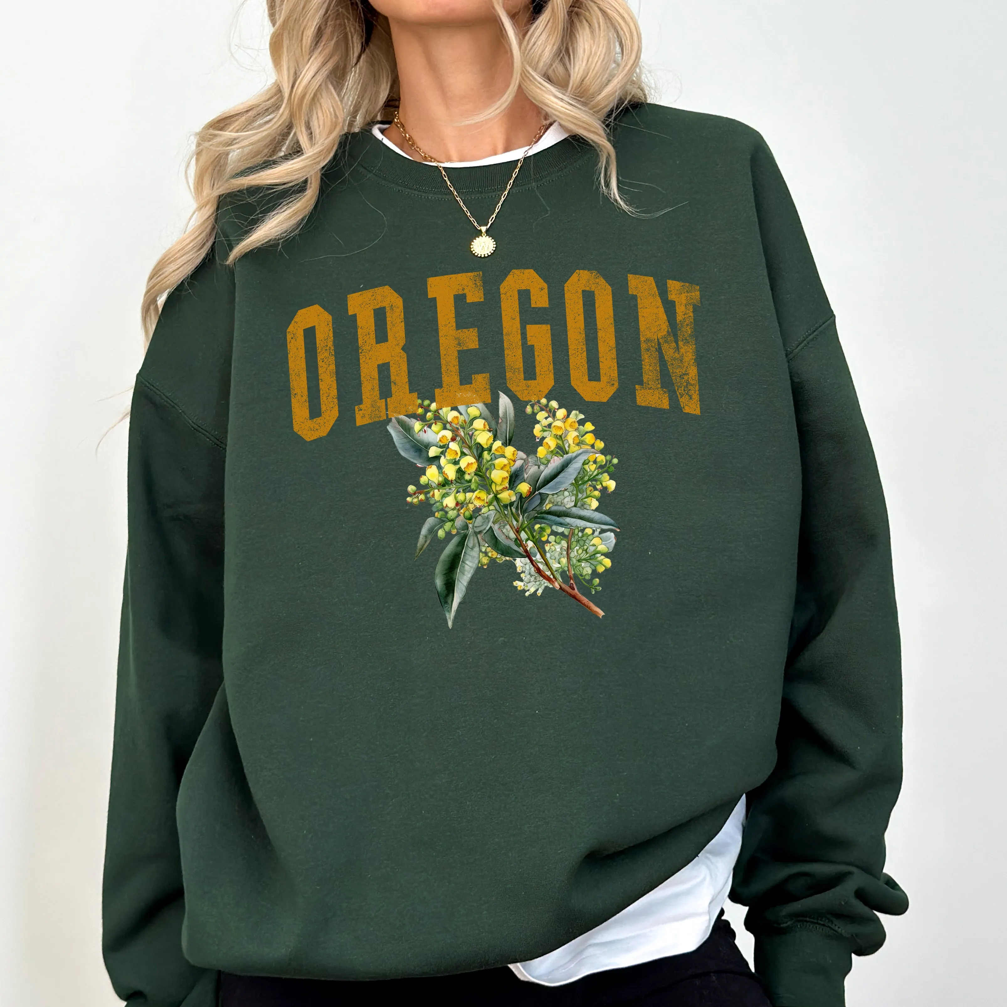 Oregon State Flower Sweatshirt sold by Refinery Number One product image thumbnail 4