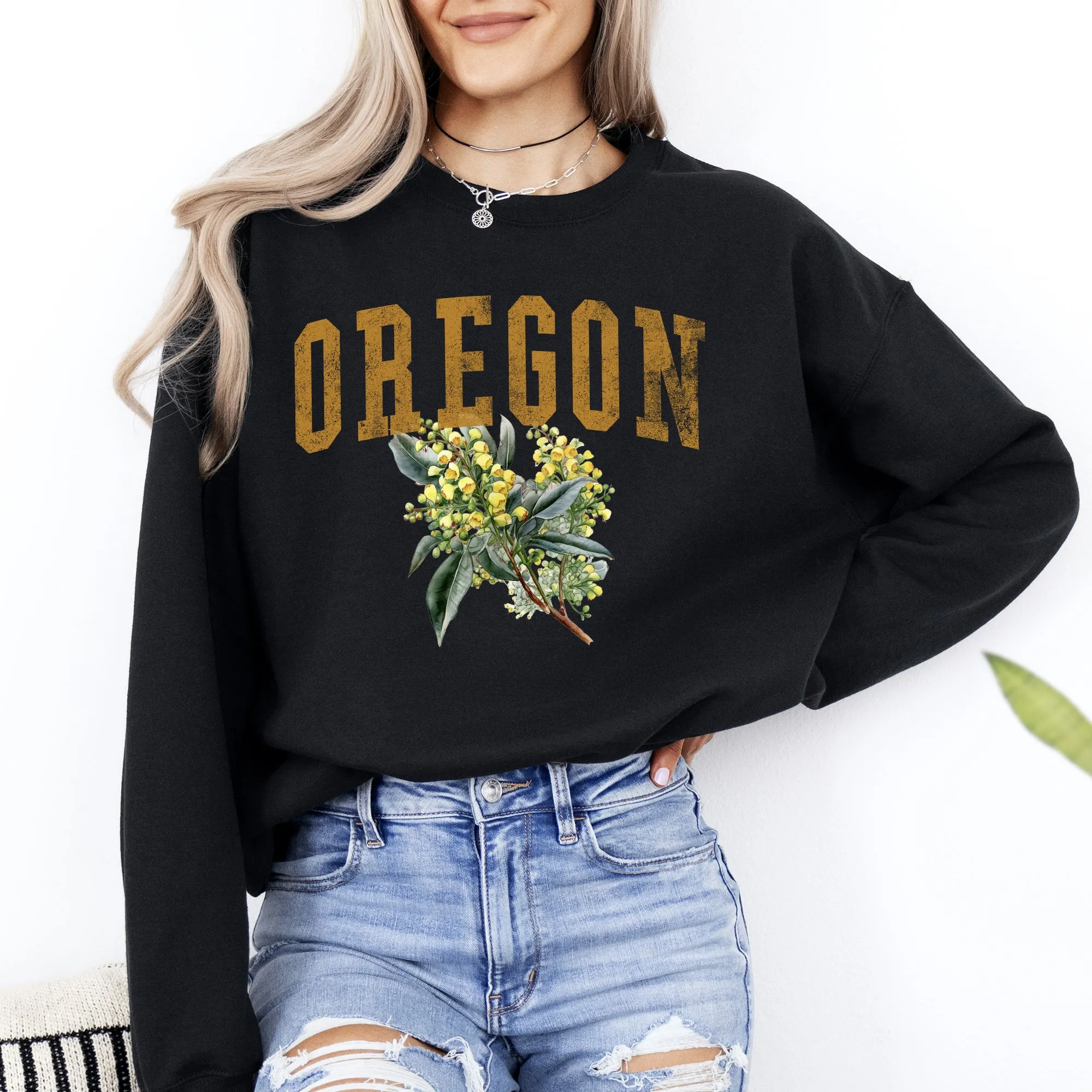 Oregon State Flower Sweatshirt sold by Refinery Number One