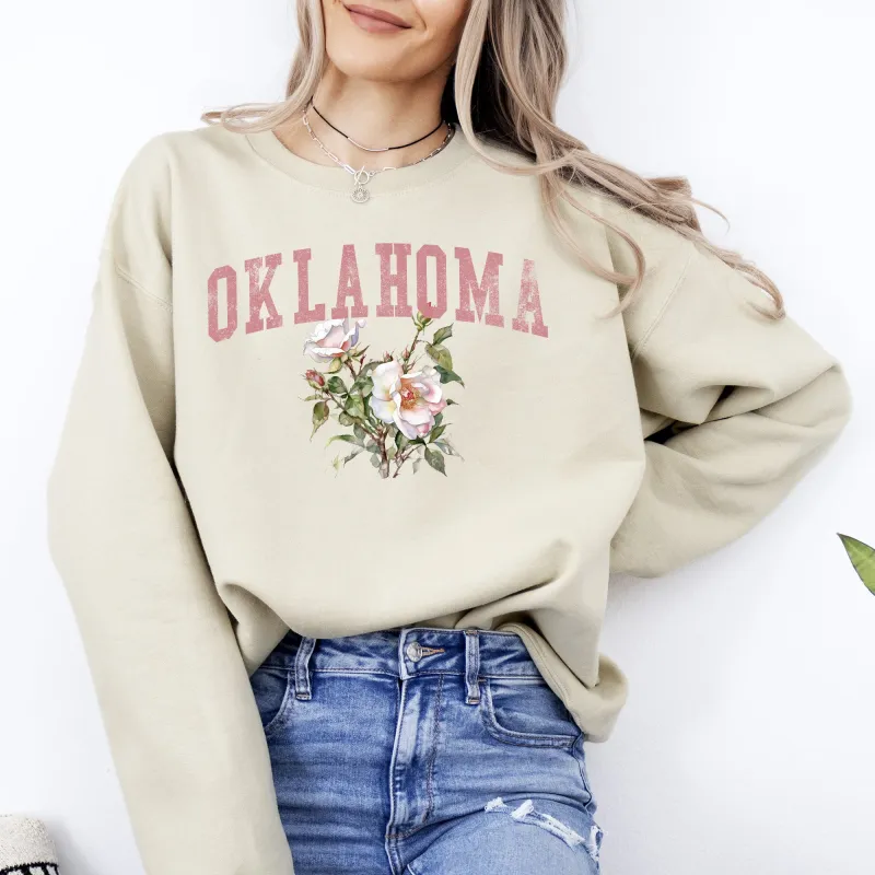 Oklahoma State Flower Sweatshirt sold by Refinery Number One