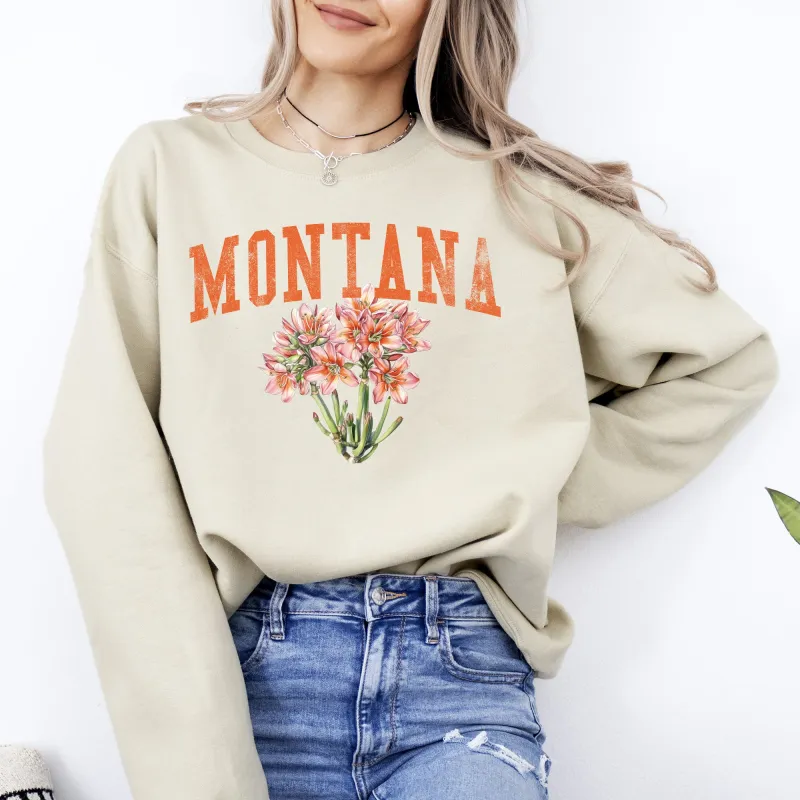 Montana State Flower Sweatshirt sold by Refinery Number One