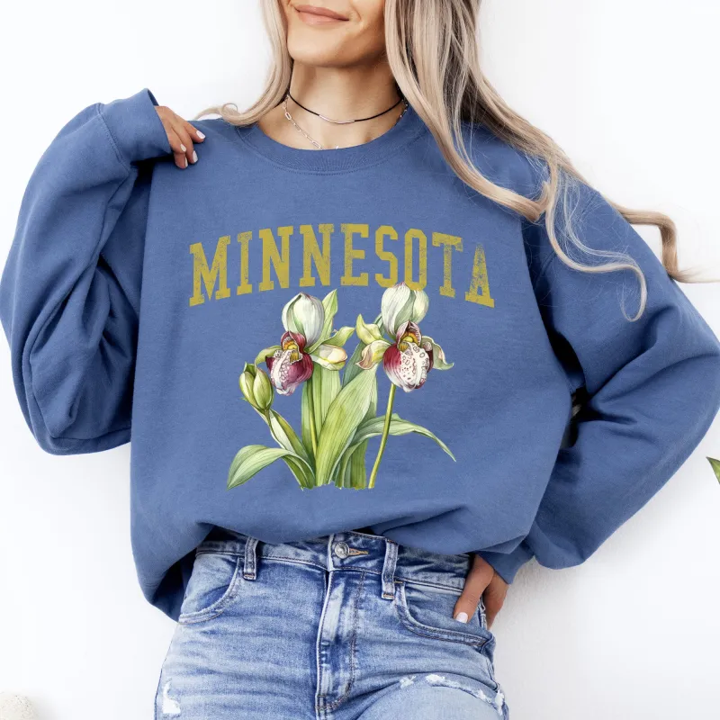 Minnesota State Flower Sweatshirt sold by Refinery Number One