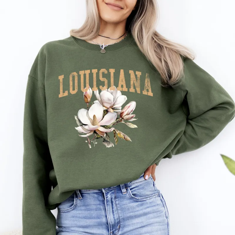 Louisiana State Flower Sweatshirt sold by Refinery Number One
