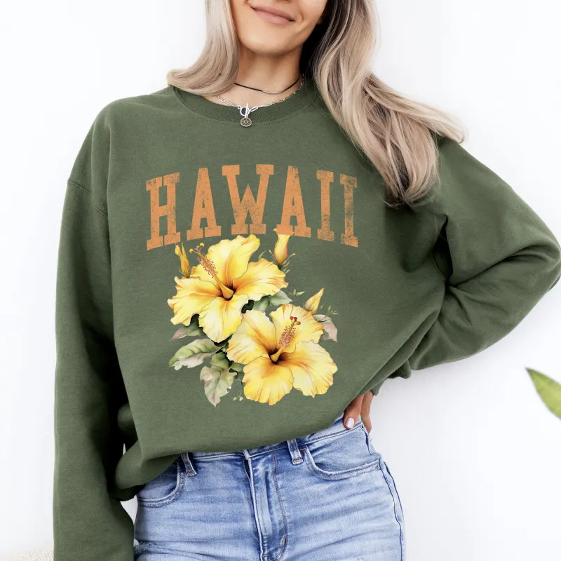 Hawaii State Flower Sweatshirt sold by Refinery Number One