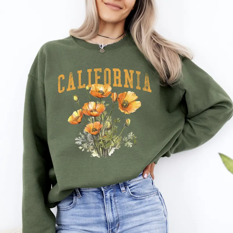 California State Flower Sweatshirt sold by Refinery Number One