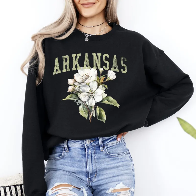 Arkansas State Flower Sweatshirt sold by Refinery Number One