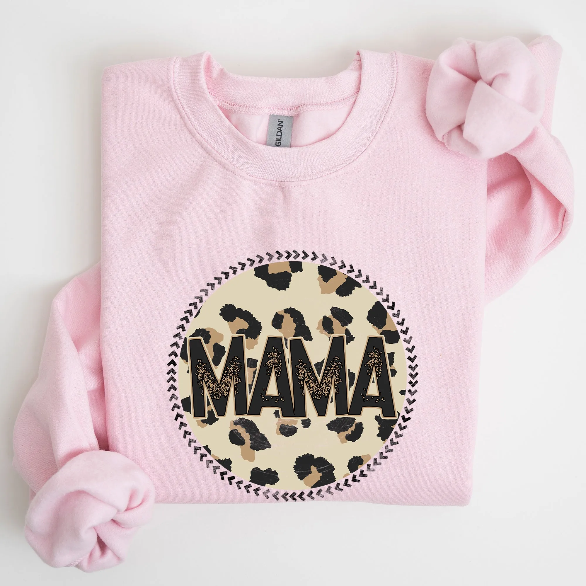 Mama, Leopard Print Circle, Western, Cowboy Sweatshirt sold by Refinery Number One product image thumbnail 5