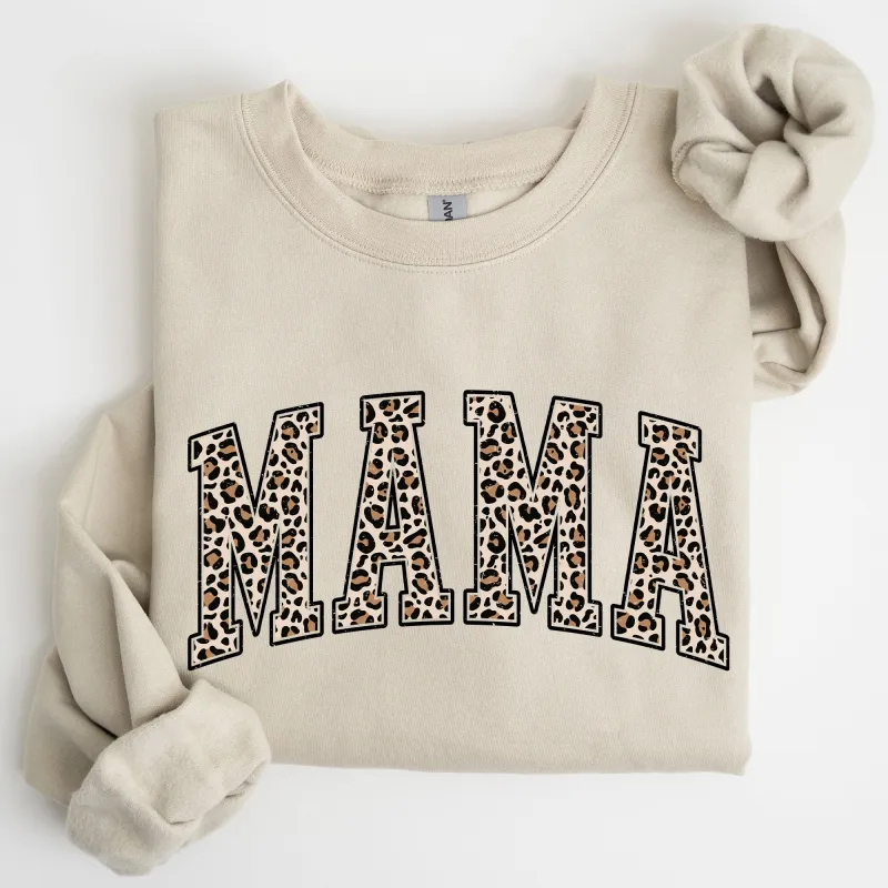 Mama, Leopard Print Sweatshirt sold by Refinery Number One