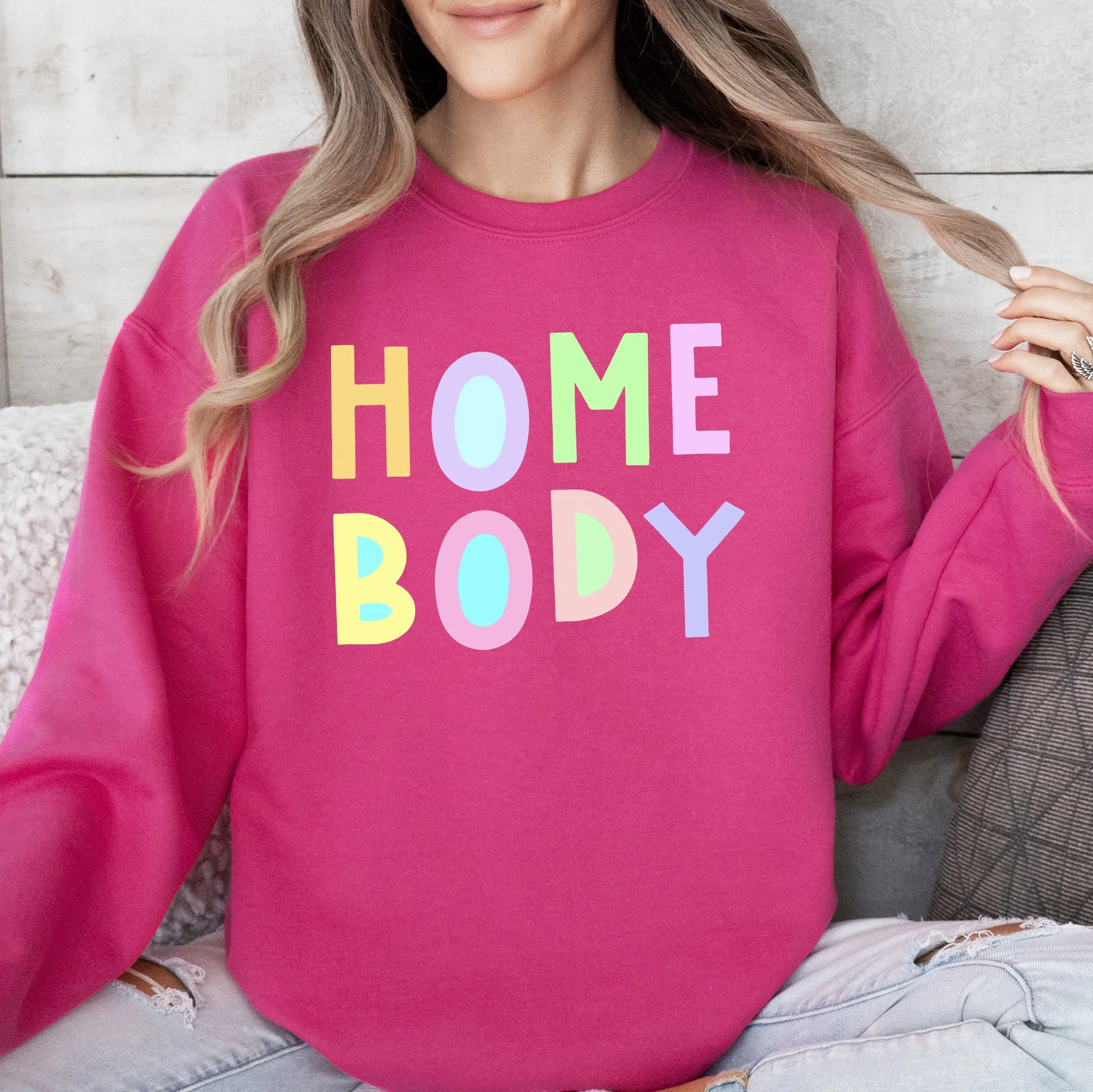 Homebody Sweatshirt, Positivity, Funny, Sarcastic, Mom Gift, Mental Health, Colorful, Pastel, Crewneck, Crew Neck Sweatshirt sold by Refinery Number One product image thumbnail 2
