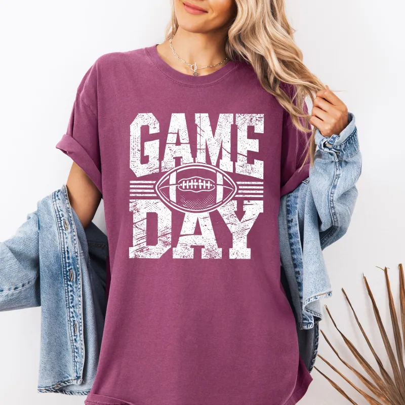 Game Day, Varsity, Football, Sports, Big Game, Touchdown, Tailgate Party Tshirt Comfort Colors T-Shirt sold by Refinery Number One
