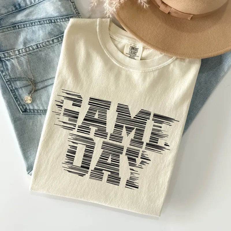 Game Day, Vintage, Football, Sports, Big Game, Touchdown, Tailgate Party Tshirt Comfort Colors T-Shirt sold by Refinery Number One