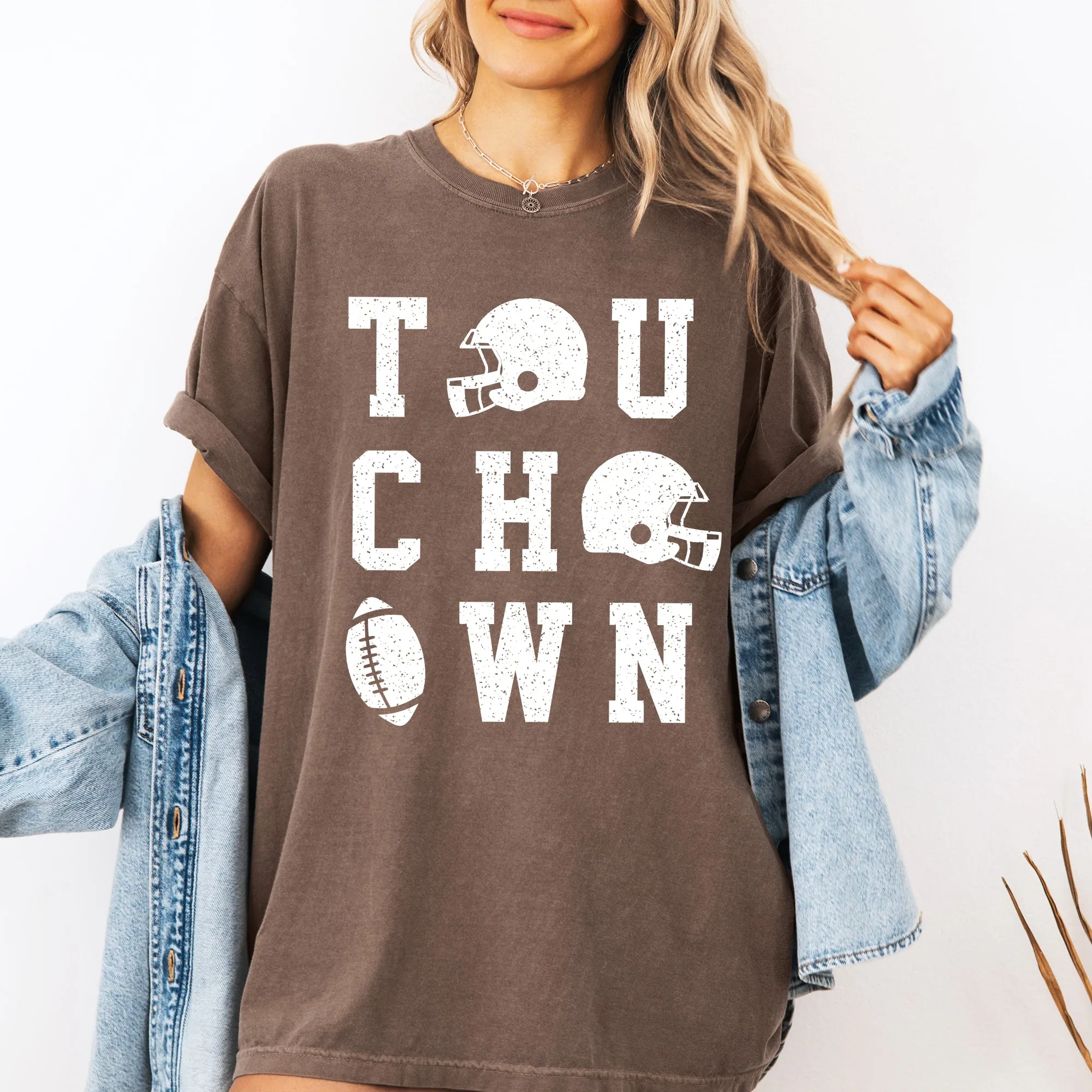 Touchdown, Helmet, Football, Sports, Game Day, Big Game, Tailgate Party Tshirt Comfort Colors T-Shirt sold by Refinery Number One product image thumbnail 3