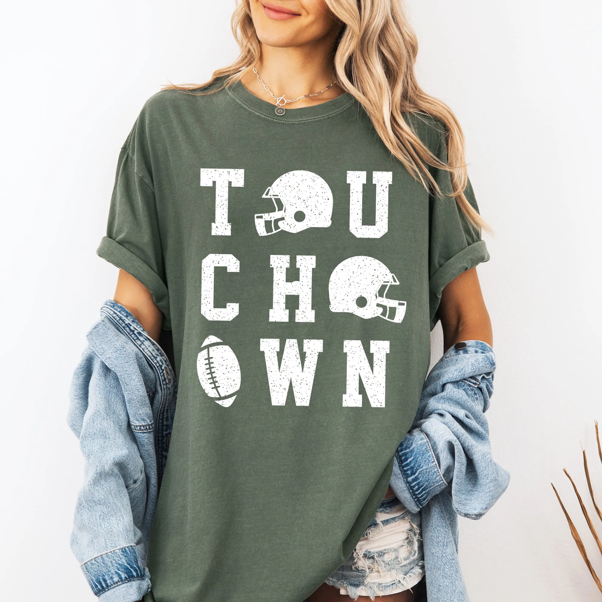 Touchdown, Helmet, Football, Sports, Game Day, Big Game, Tailgate Party Tshirt Comfort Colors T-Shirt sold by Refinery Number One product image thumbnail 4