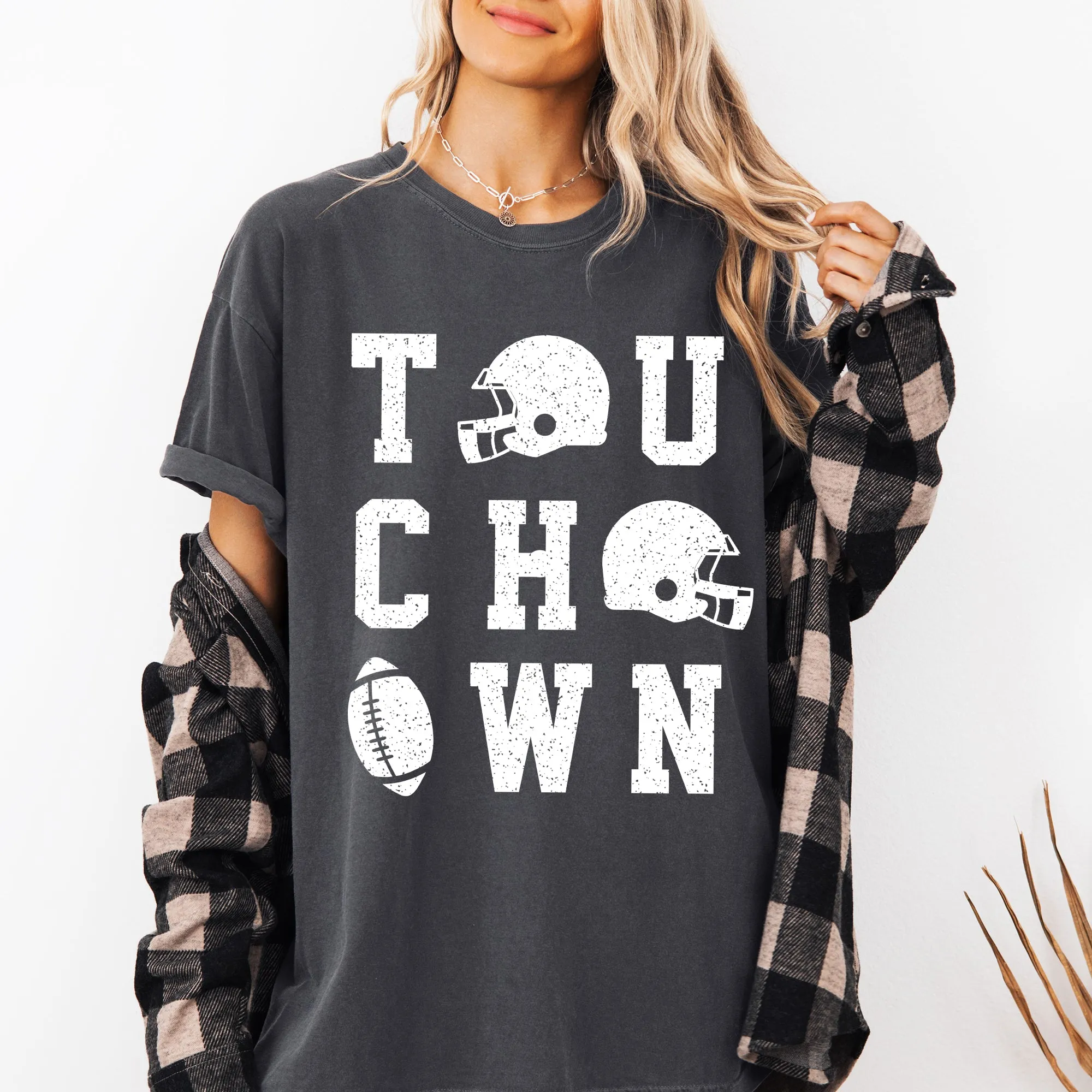 Touchdown, Helmet, Football, Sports, Game Day, Big Game, Tailgate Party Tshirt Comfort Colors T-Shirt sold by Refinery Number One product image thumbnail 5