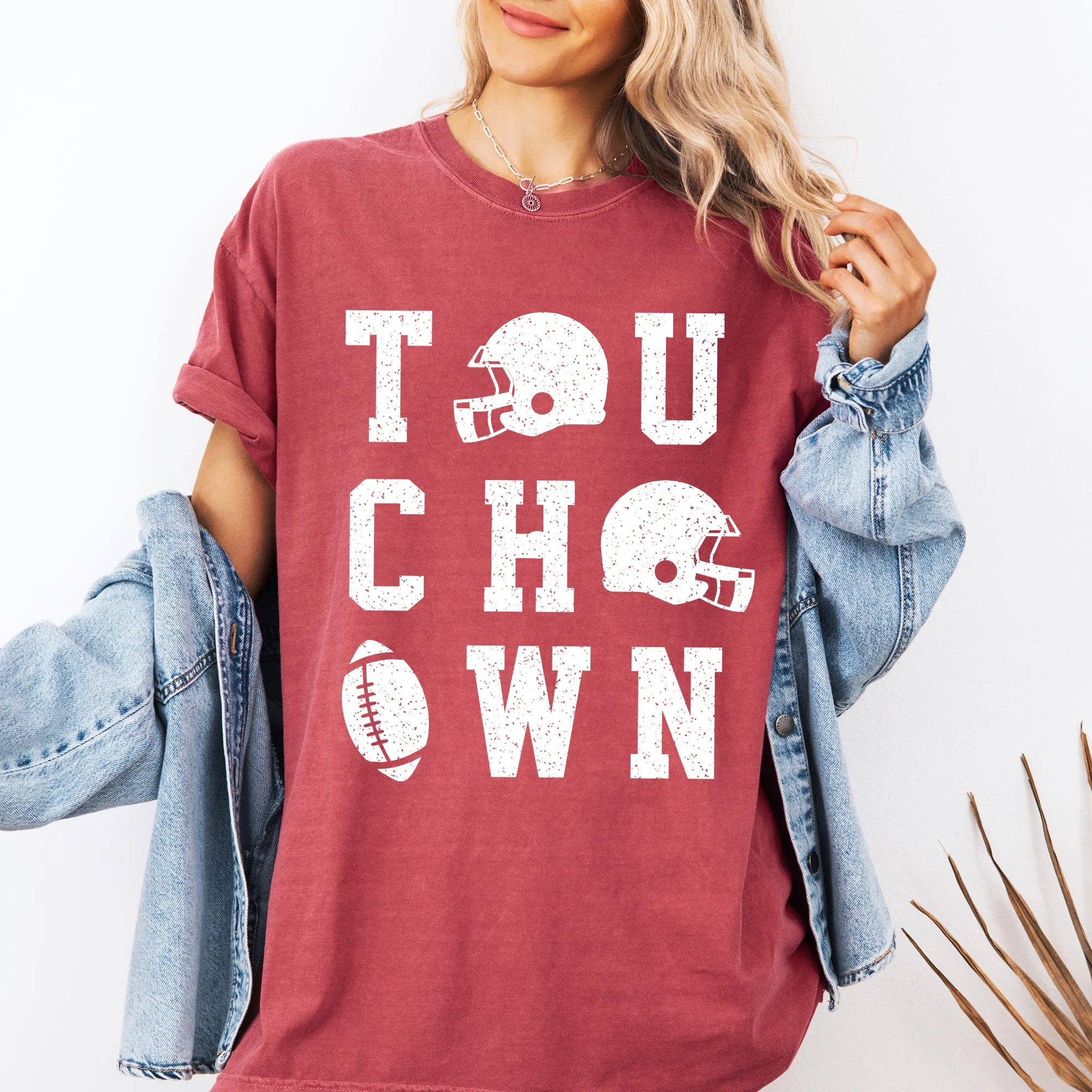 Touchdown, Helmet, Football, Sports, Game Day, Big Game, Tailgate Party Tshirt Comfort Colors T-Shirt sold by Refinery Number One product image thumbnail 2