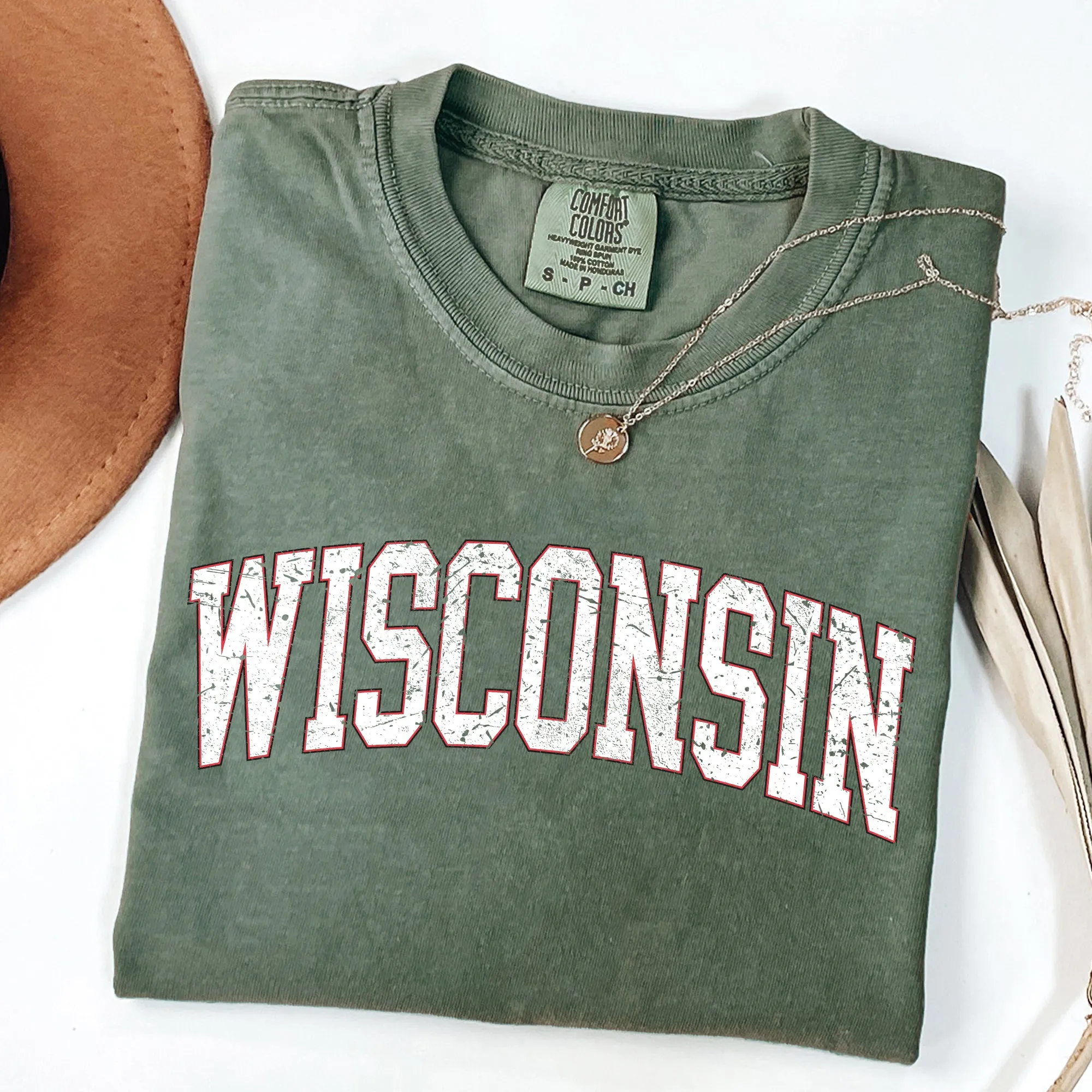 Wisconsin, Football, Sports, Game Day, Big Game, Touchdown, Tailgate Party, University, College, State Tshirt Comfort Colors T-Shirt sold by Refinery Number One product image thumbnail 5