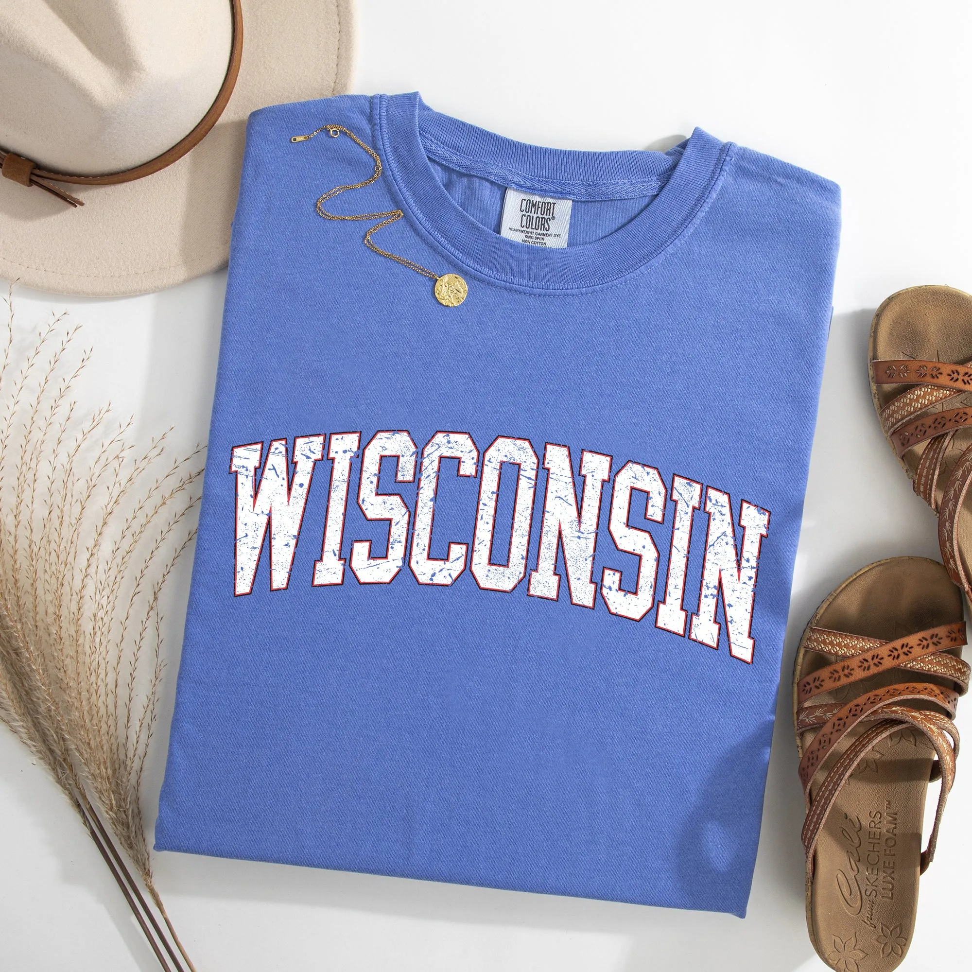 Wisconsin, Football, Sports, Game Day, Big Game, Touchdown, Tailgate Party, University, College, State Tshirt Comfort Colors T-Shirt sold by Refinery Number One product image thumbnail 4