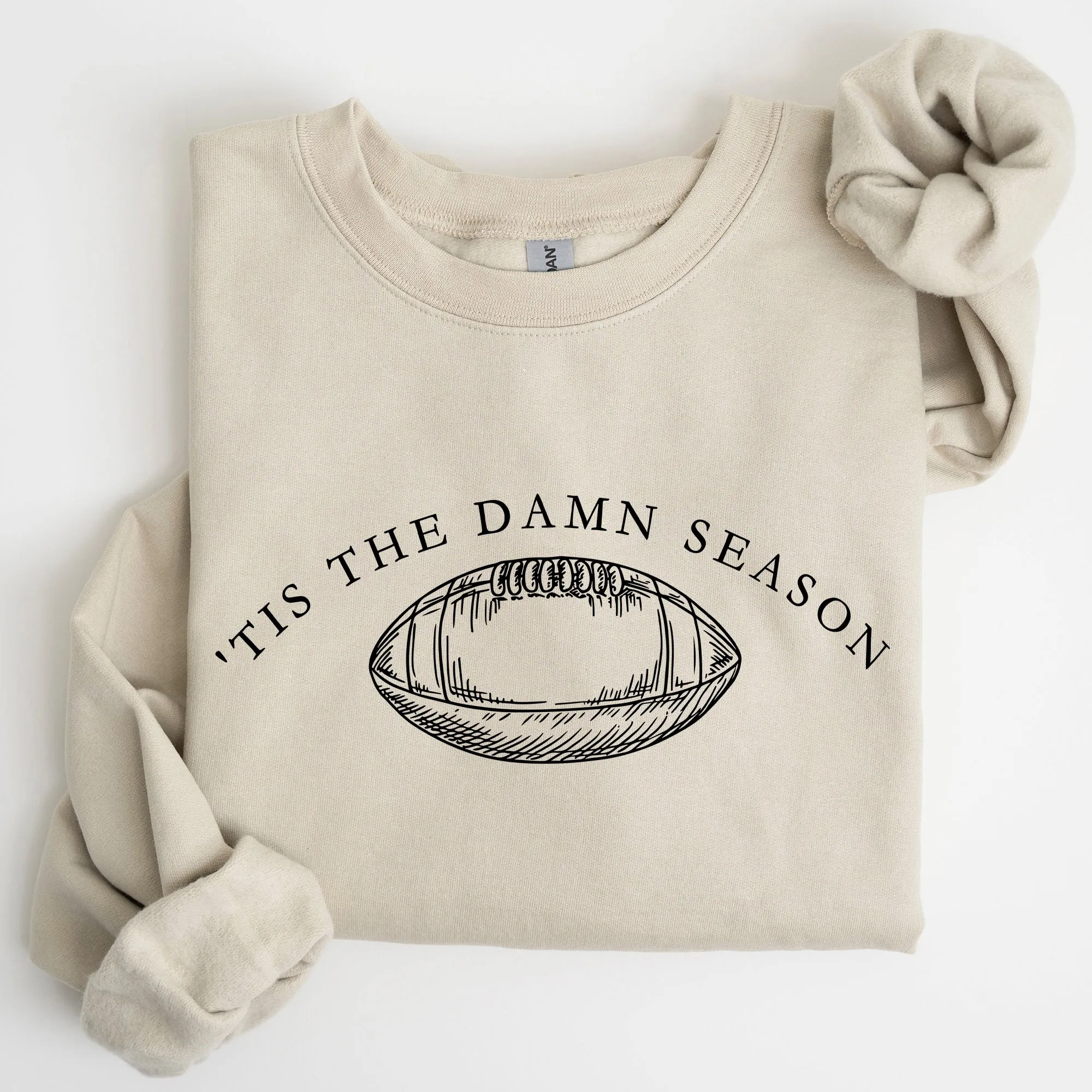 Tis The Damn Season, Football, Sports, Game Day, Big Game, Touchdown, Tailgate Party Sweatshirt sold by Refinery Number One