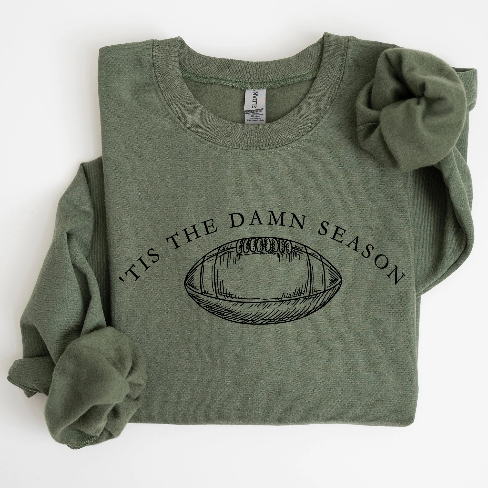 Tis The Damn Season, Football, Sports, Game Day, Big Game, Touchdown, Tailgate Party Sweatshirt sold by Refinery Number One product image thumbnail 4
