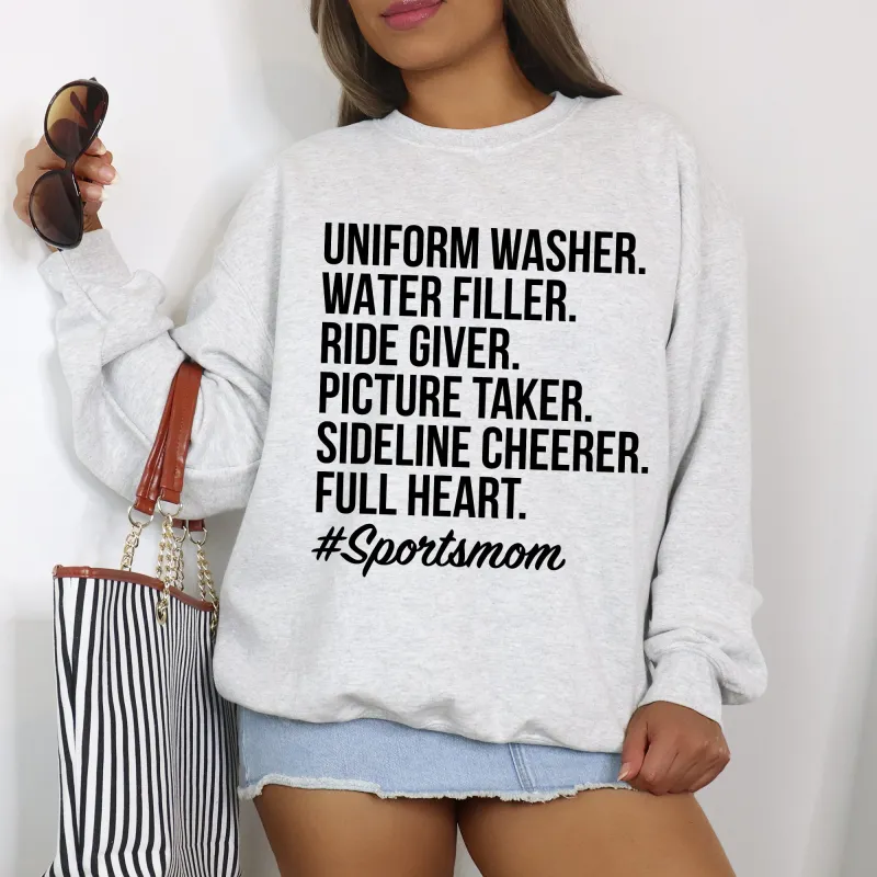 Sports Mom, Football, Soccer, Baseball, Basketball, Volleyball, Tailgate Party Sweatshirt sold by Refinery Number One