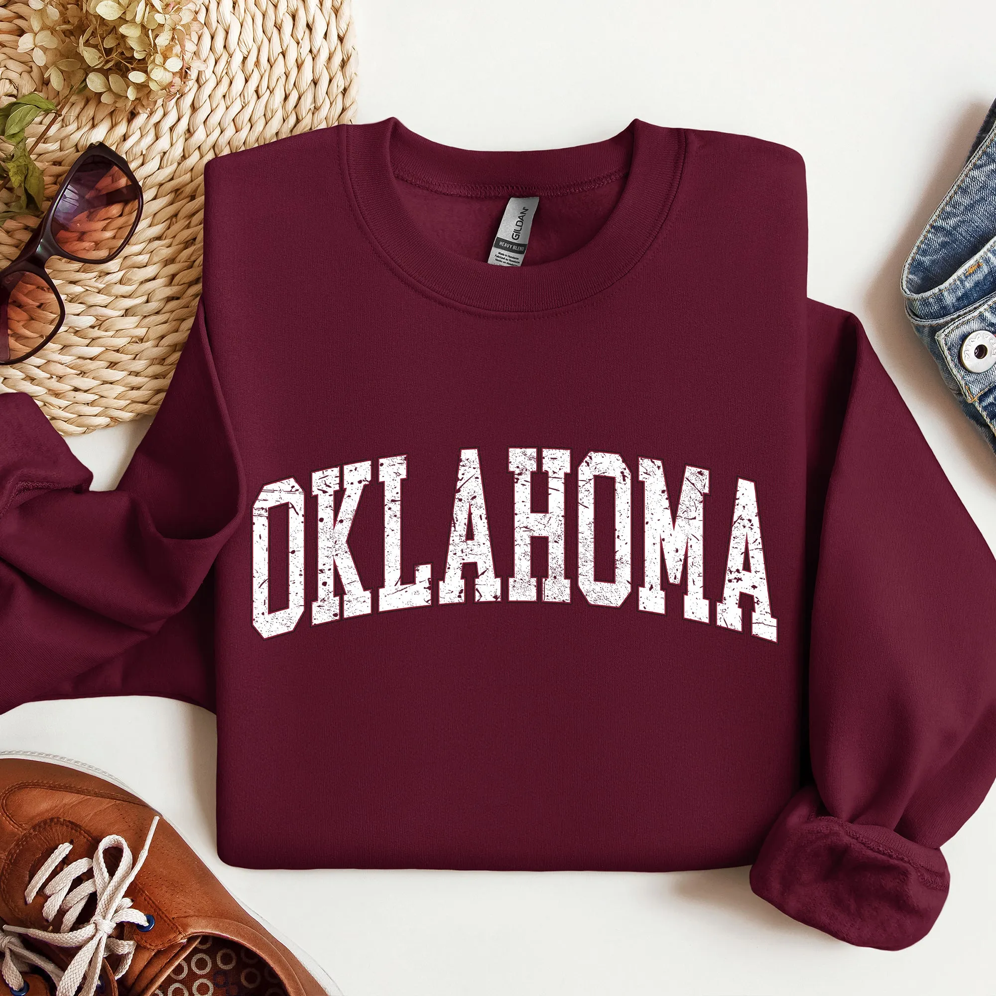Oklahoma, Football, Sports, Game Day, Big Game, Touchdown, Tailgate Party, University, College, State Sweatshirt sold by Refinery Number One product image thumbnail 4