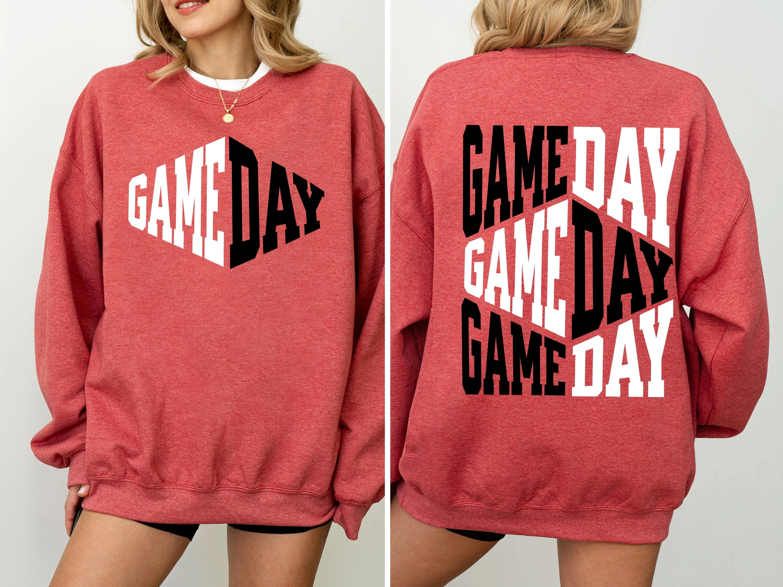 Game Day, Front and Back, Cheer, Football, Sports, Big Game, Touchdown, Tailgate Party Sweatshirt sold by Refinery Number One