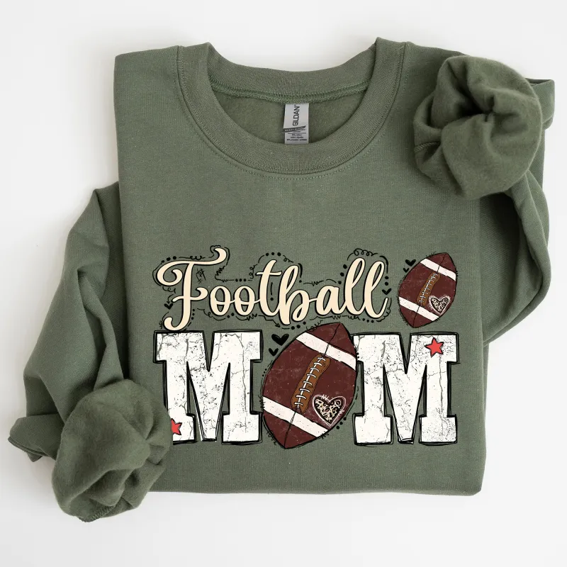 Football Mom, Sports, Game Day, Big Game, Touchdown, Tailgate Party Sweatshirt sold by Refinery Number One