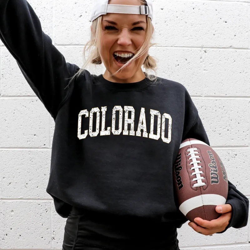 Colorado, Football, Sports, Game Day, Big Game, Touchdown, Tailgate Party, University, College, State Sweatshirt sold by Refinery Number One