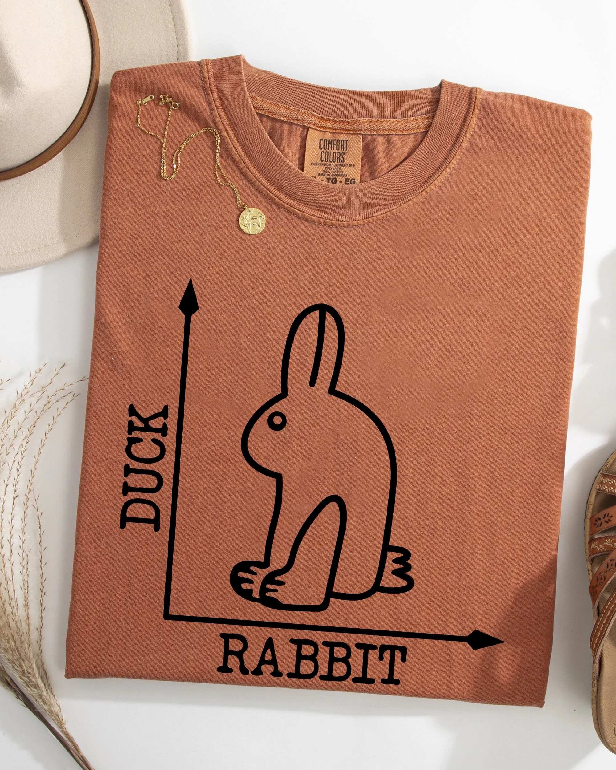 Duck Rabbit Meme Optical Illusion Limited Run Edition Graphic Design Comfort Colors Tee sold by Refinery Number One product image thumbnail 3