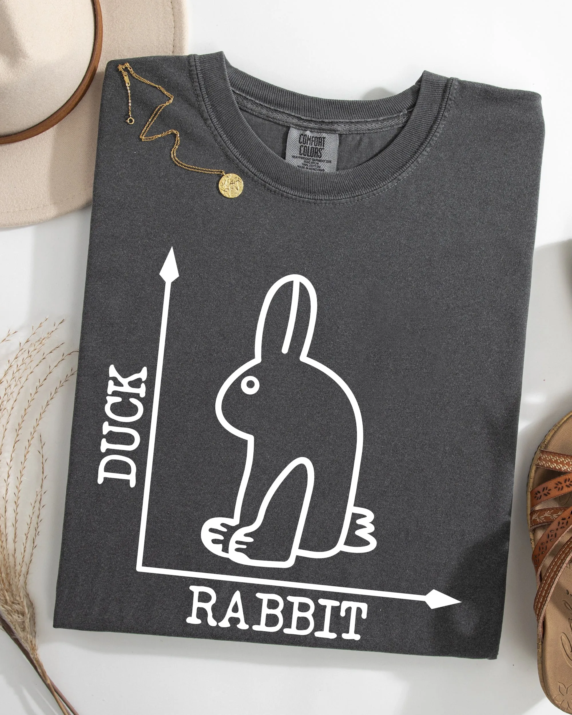 Duck Rabbit Meme Optical Illusion Limited Run Edition Graphic Design Comfort Colors Tee sold by Refinery Number One